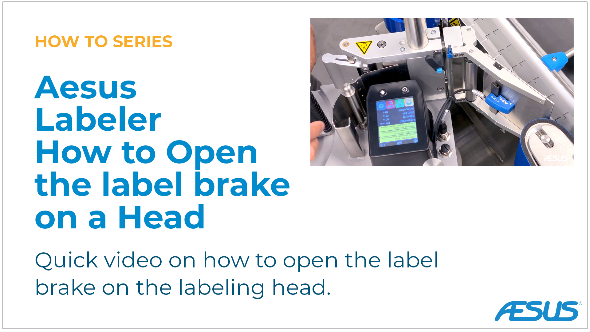 Labeler – Head – Label Brake being Opened